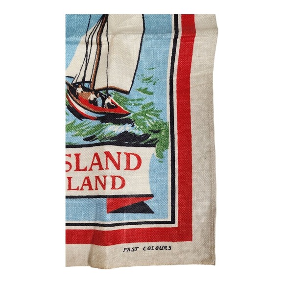 Pure Linen Fast Colours Kitchen Tea Towel New Zealand North Island Map 31x20 - Picture 6 of 16